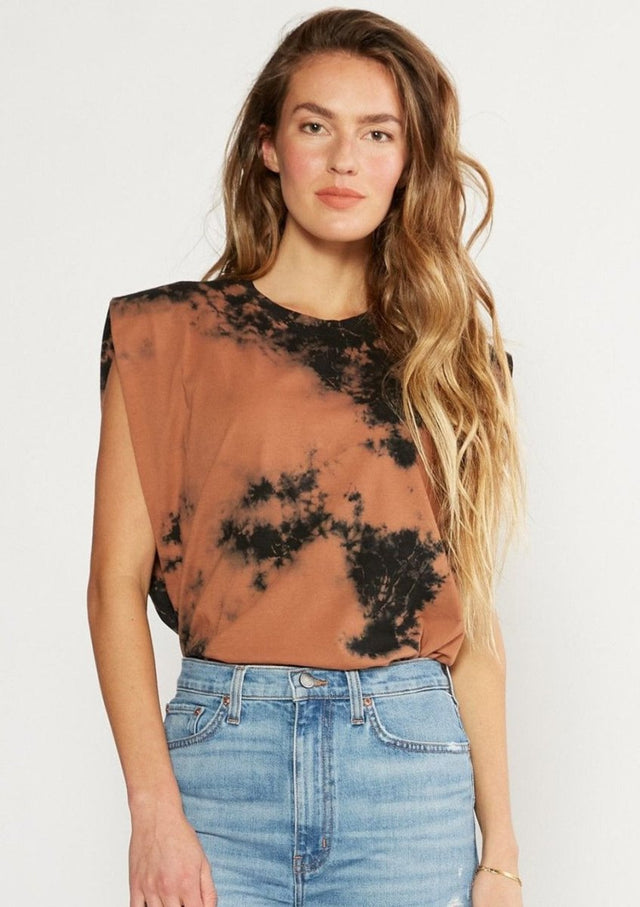 Anais Strong Shoulder in Redwood Pebble Tie Dye