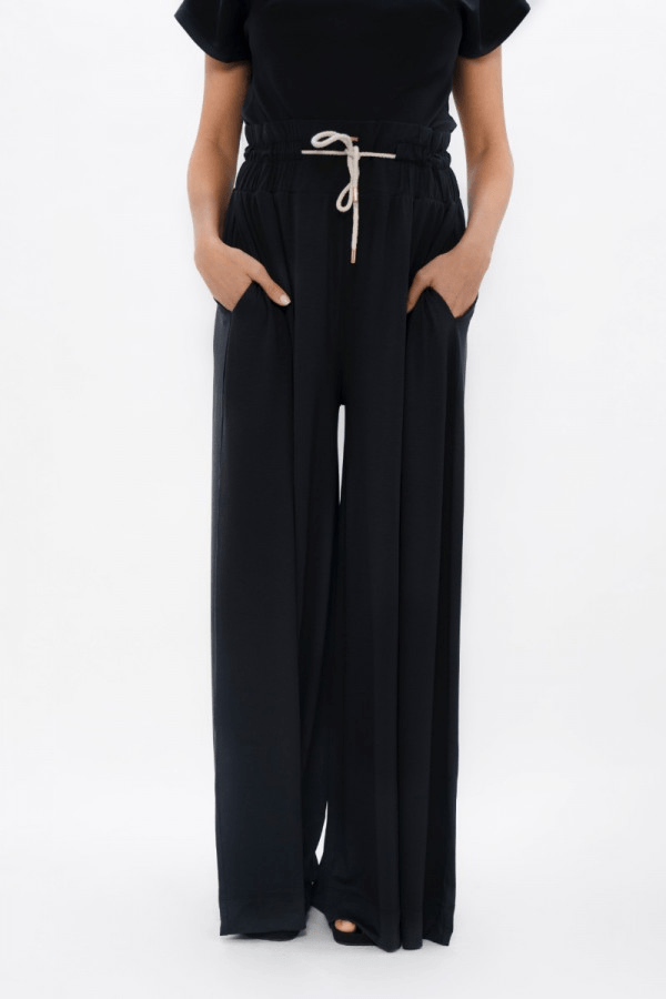 Ankara ESB Palazzo Jogger in Black Sand