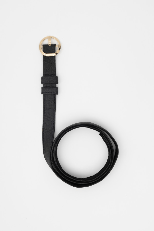 Berlin SXF Thin Belt in Charcoal - Veneka-Sustainable-Ethical-Other-1 People Drop Ship