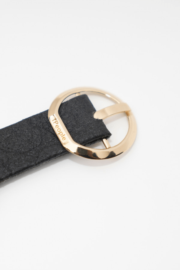 Berlin SXF Thin Belt in Charcoal - Veneka-Sustainable-Ethical-Other-1 People Drop Ship