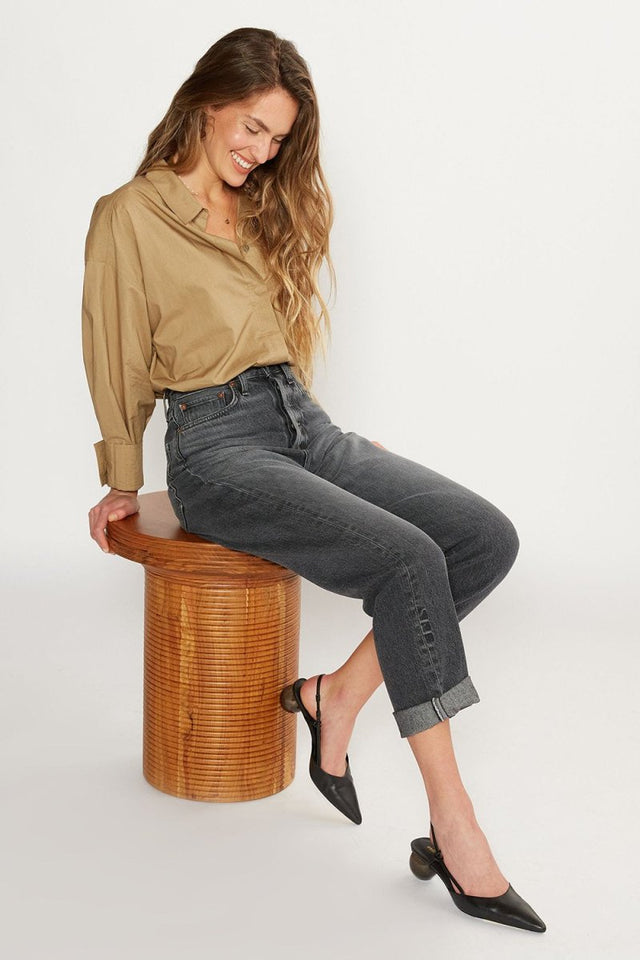 Bryce Pinch Waist Boyfriend in Granite Creek - Veneka-Sustainable-Ethical-Bottoms-Etica Denim Drop Ship