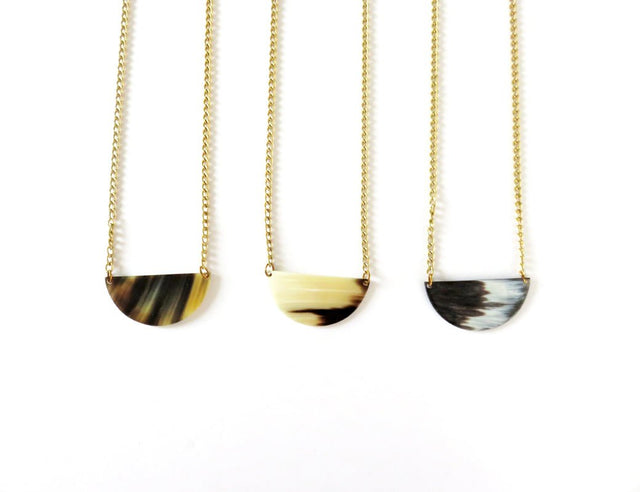 Demi Moon Necklace - Veneka-Sustainable-Ethical-Jewelry-Elisha C 30 Drop Ship