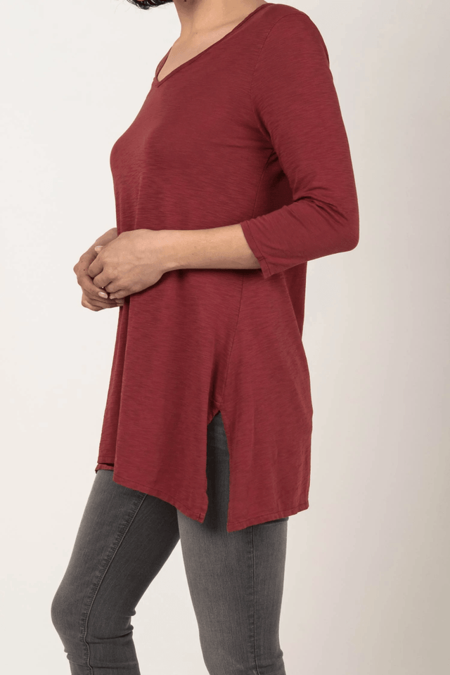 Essential Slub Tunic in Lavander - Veneka-Sustainable-Ethical-Tops-Indigenous Drop Ship