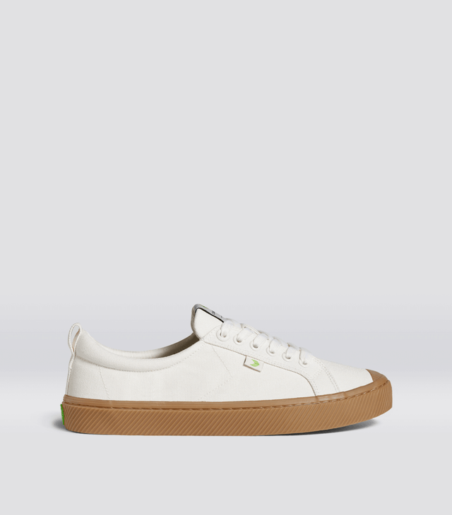 OCA Low Gum Off-White Canvas Sneaker Women - Veneka-Sustainable-Ethical-Footwear-Cariuma Drop Ship