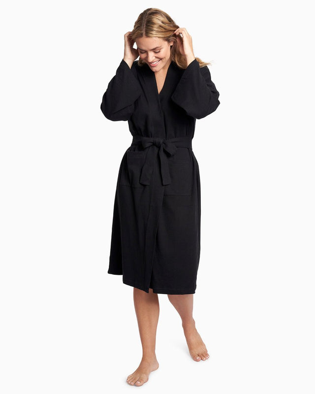 Olivia Robe in Black - Veneka-Sustainable-Ethical-Home-YesAnd Drop Ship