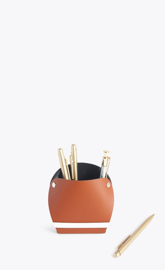 Origami Pen Holder in Cognac - Veneka-Sustainable-Ethical-Bag-HEMINCUFF Drop Ship