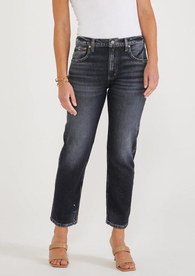Rae Midrise Straight Crop in Morrow Bay - Veneka-Sustainable-Ethical-Bottoms-Etica Denim Drop Ship