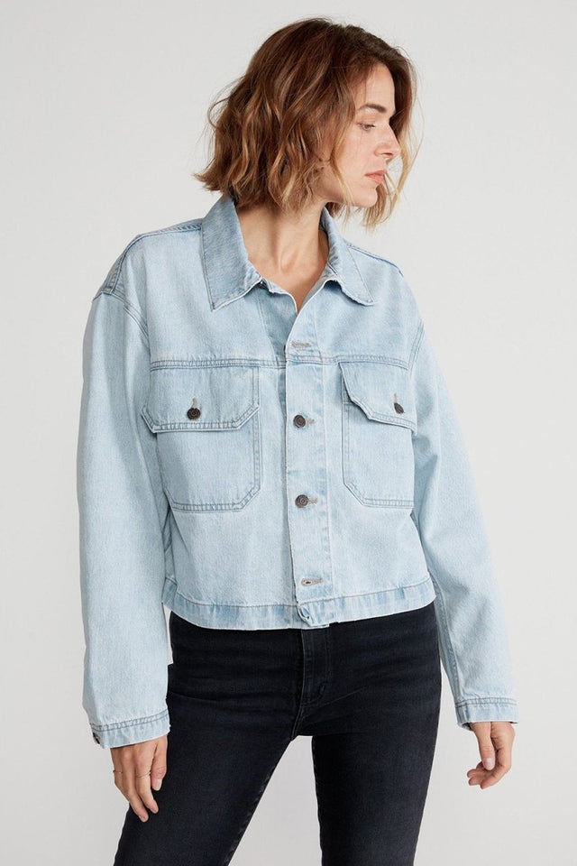 Rive Workwear Jacket in Silverwood Lake - Veneka-Sustainable-Ethical-Jackets-Etica Denim Drop Ship