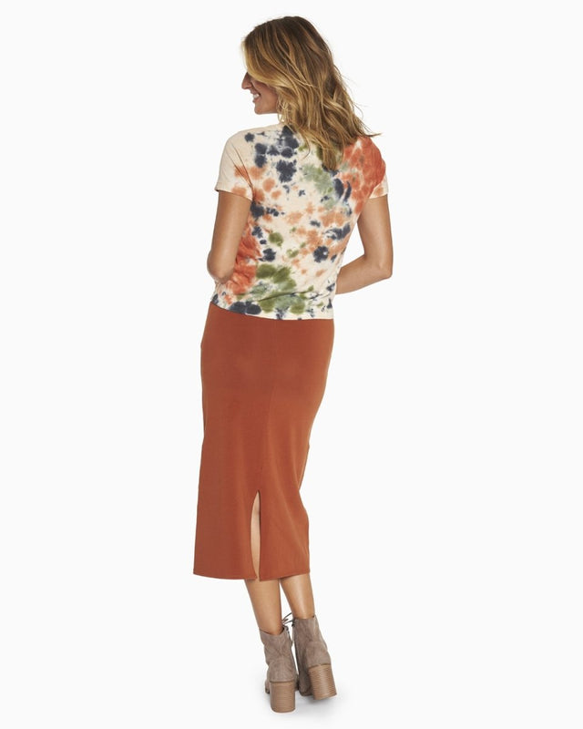 Rosalie Tie Dye Tee in New Earth - Veneka-Sustainable-Ethical-Tops-YesAnd Drop Ship