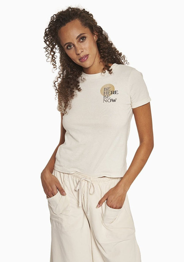 Rosalie Universal Love Tee in Moonbeam - Veneka-Sustainable-Ethical-Tops-YesAnd Drop Ship
