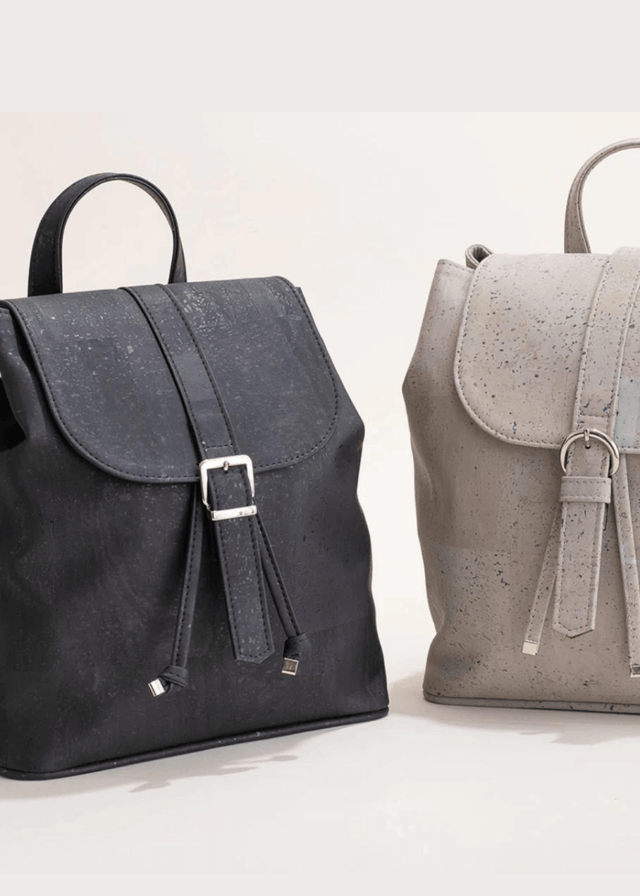 Signature Backpack in Black - Veneka-Sustainable-Ethical-Bag-Tiradia Cork Drop Ship