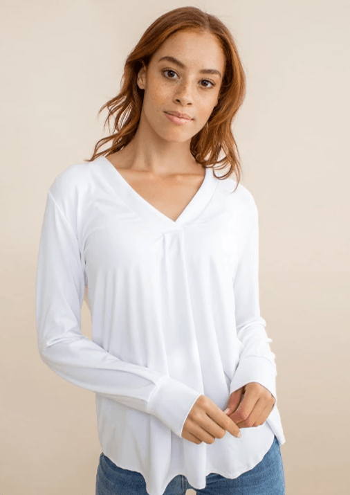 The Comfy Dress Shirt in White - Veneka-Sustainable-Ethical-Tops-Encircled Drop Ship