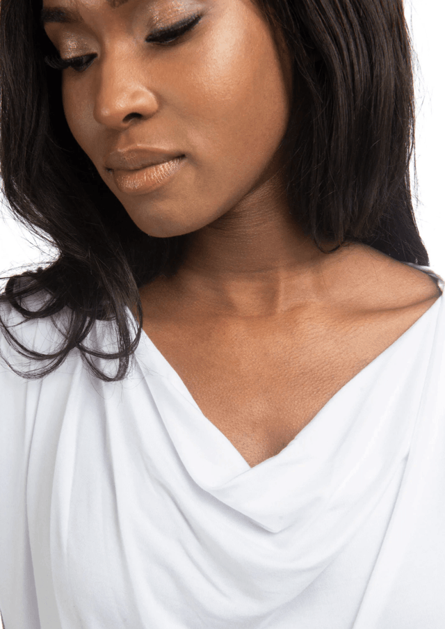 The Evolve Top in White Tencel - Veneka-Sustainable-Ethical-Tops-Encircled Drop Ship