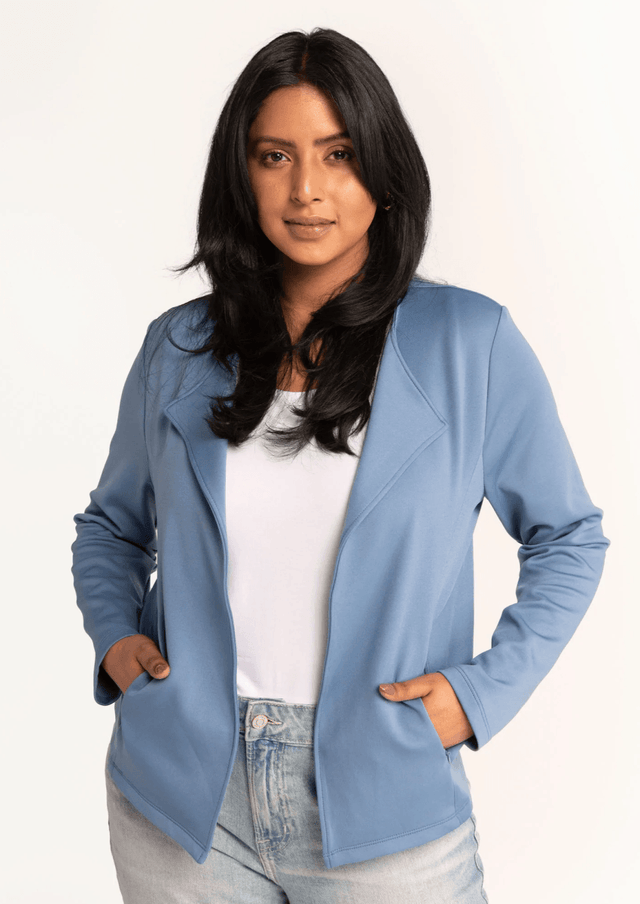 The Jardigan in Glacier Blue - Veneka-Sustainable-Ethical-Jackets-Encircled Drop Ship