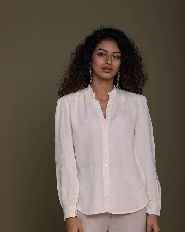 The Wild River Shirt in Shell Off-White - Veneka-Sustainable-Ethical-Jackets-Reistor Drop Ship