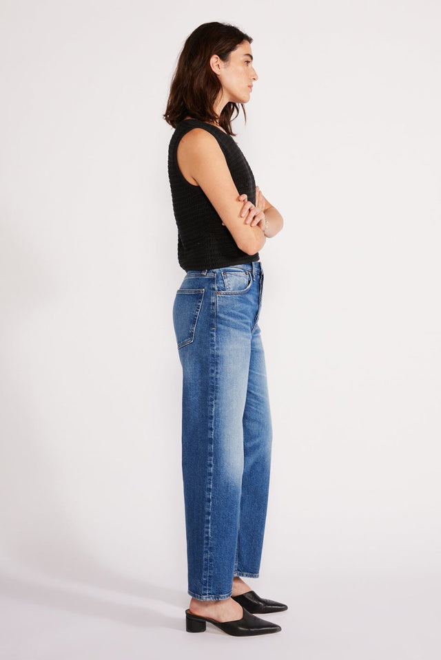 Tia Vintage Straight Crop - Blue Creek - Veneka-Sustainable-Ethical-Bottoms-Etica Denim Drop Ship