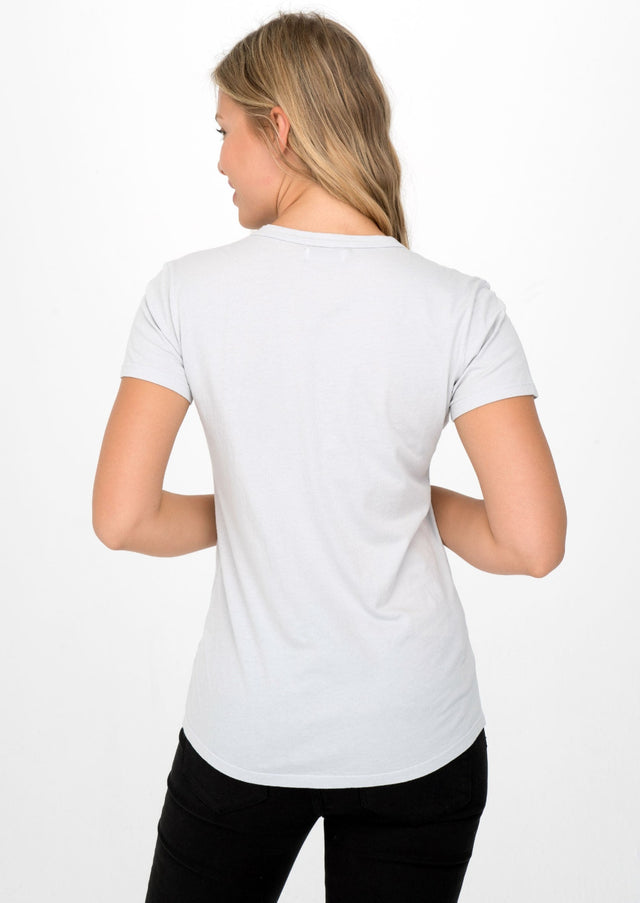 Monroe Crew Neck Tee in Ice Gray