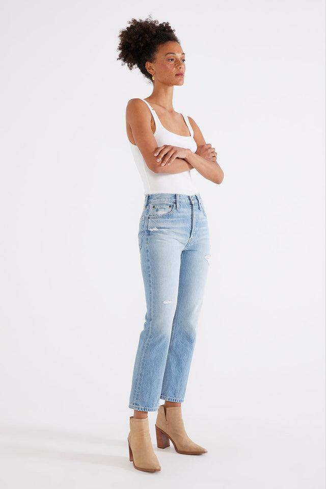 Josie High Rise Crop - Rip Current