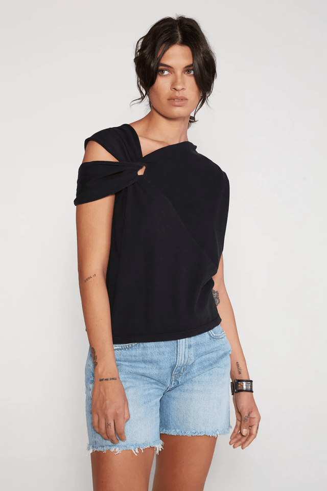 Addisan Knot Top in Black Beauty