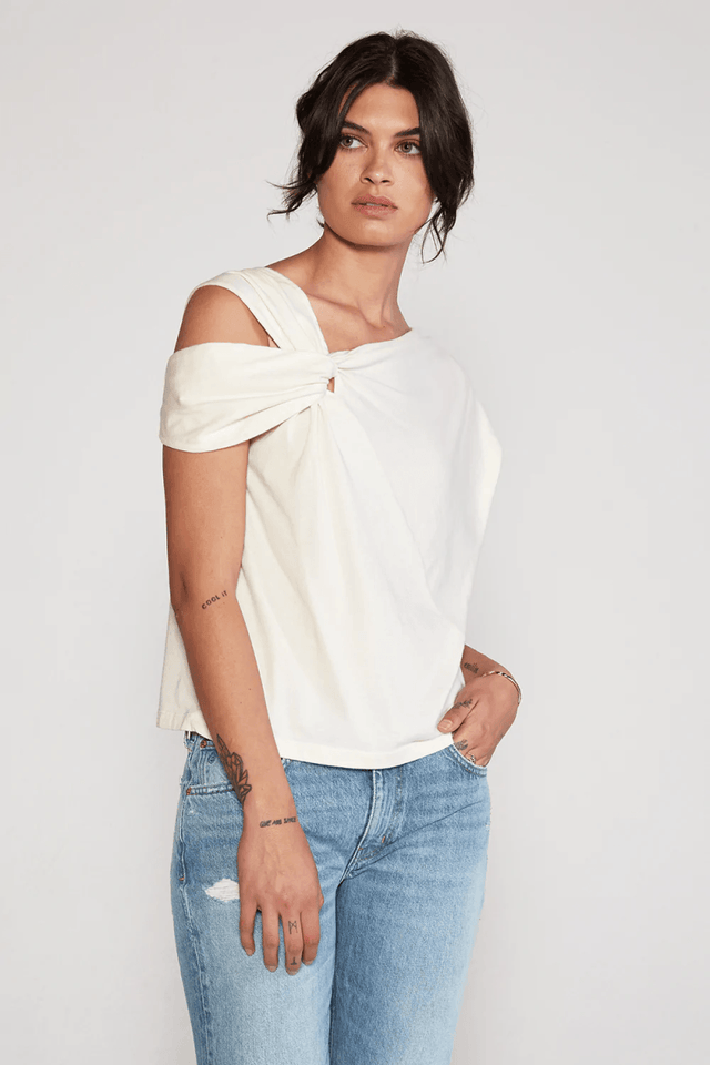 Addisan Knot Top in Ecru