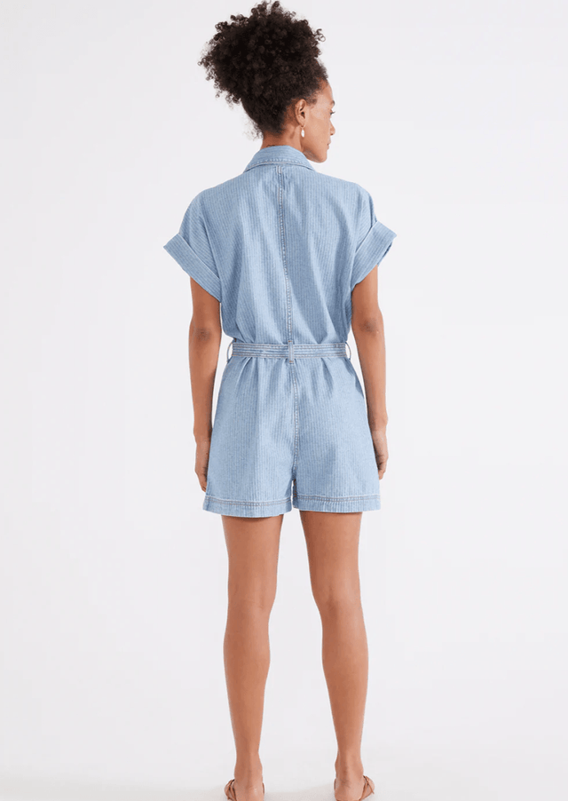 Adeya Stripe Romper in Beach Day Stripe