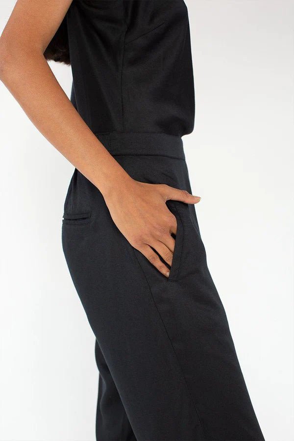 Allie Ankle Pants in Black - Veneka-Sustainable-Ethical-Bottoms-Neu Nomads Drop Ship