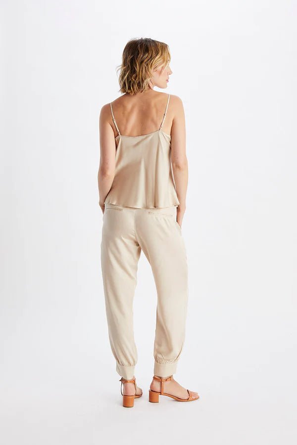 Allie Ankle Pants in Champagne - Veneka-Sustainable-Ethical-Bottoms-Neu Nomads Drop Ship