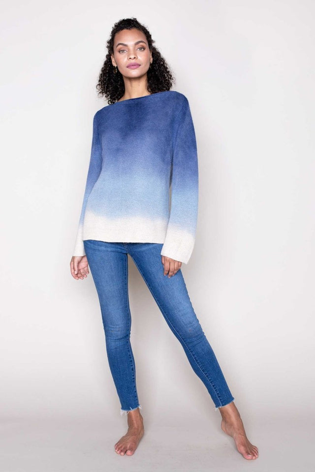 Alpaca Ombre Pullover in Blue
