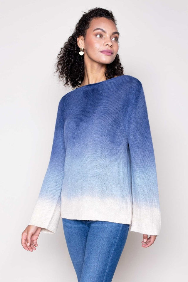 Alpaca Ombre Pullover in Blue