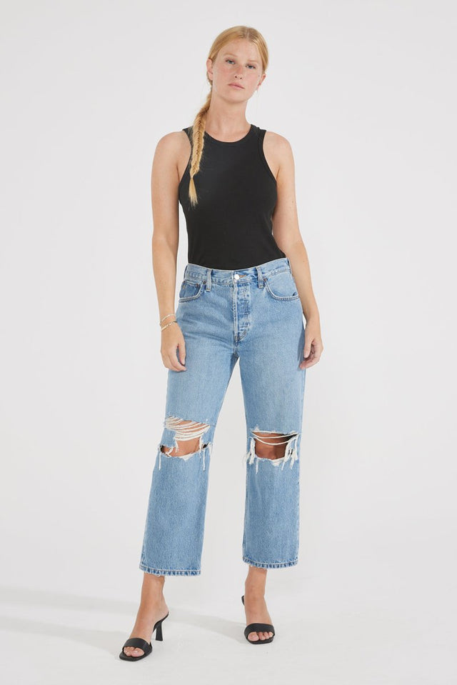 Altin Loose Fit Crop - Sea Wall - Veneka-Sustainable-Ethical-Denim-Etica Denim Drop Ship