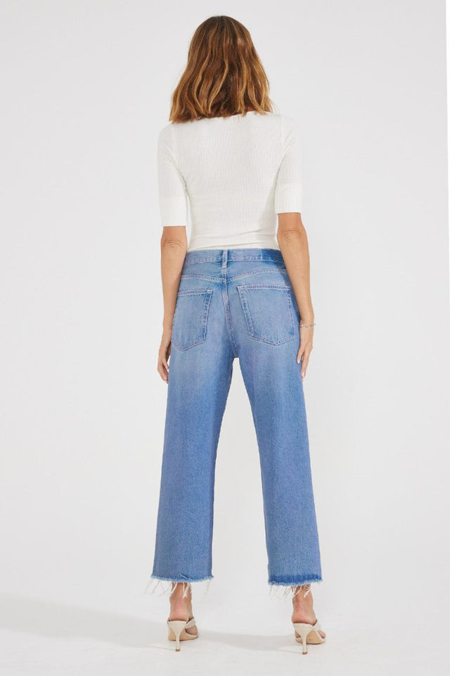 Altin Loose Fit Crop - Sunset Cliff - Veneka-Sustainable-Ethical-Denim-Etica Denim Drop Ship