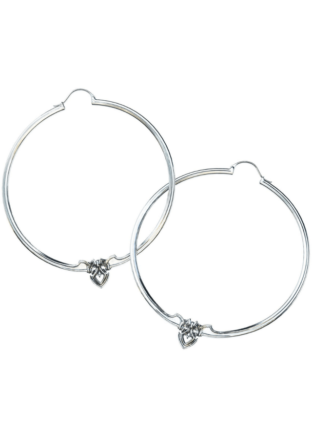 Amorette Hoop Earrings in SIlver