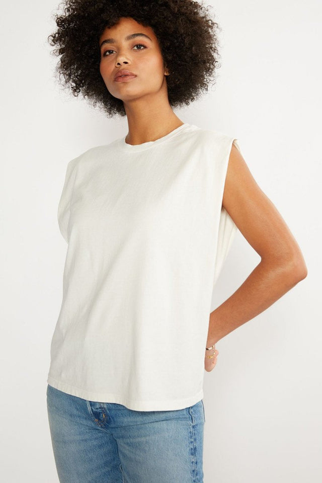 Anais Strong Shoulder in Cloud White