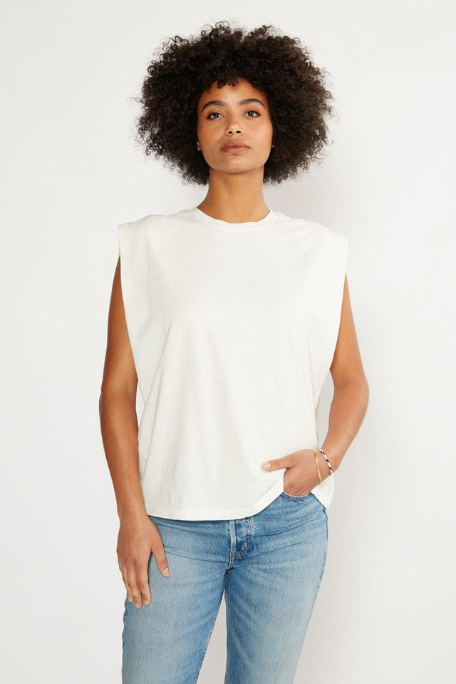 Anais Strong Shoulder in Cloud White