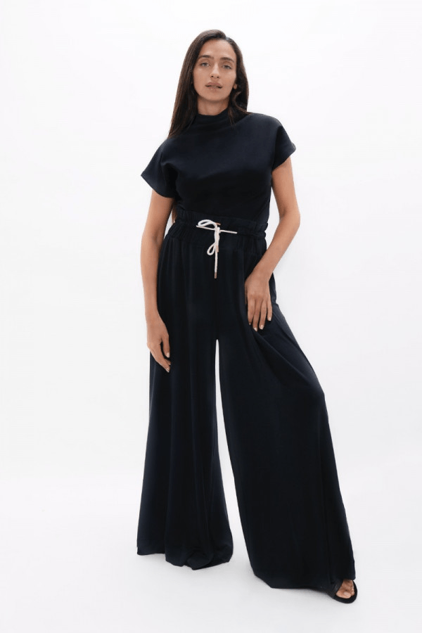 Ankara ESB Palazzo Jogger in Black Sand