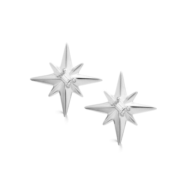 Aster Gold Sapphire Star Earrings