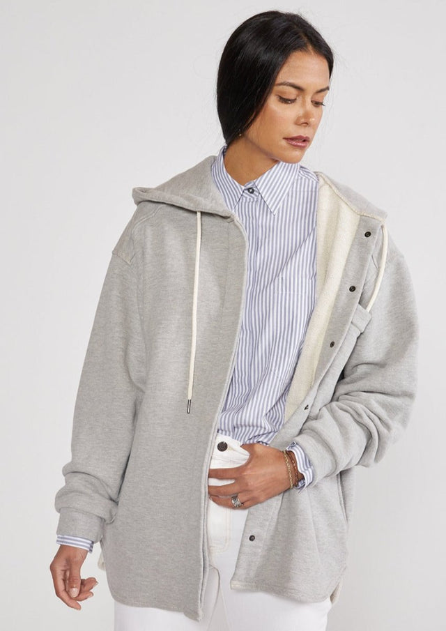 Aster Knit Jacket in Heather Grey