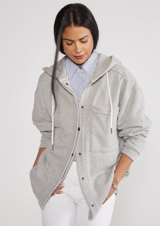 Aster Knit Jacket in Heather Grey