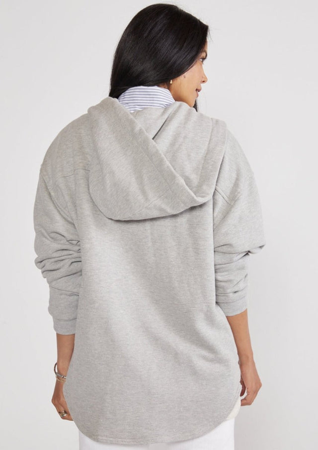 Aster Knit Jacket in Heather Grey