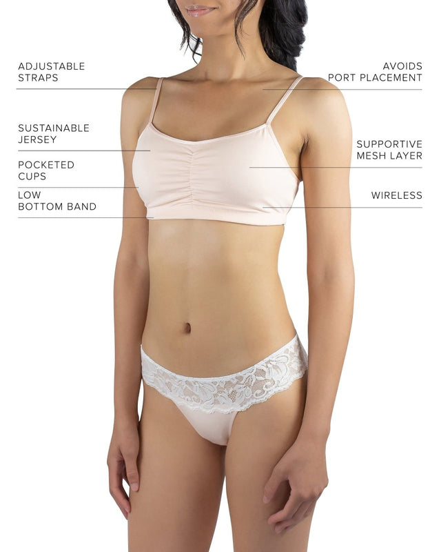 Astrid Jersey Bralette in Blush