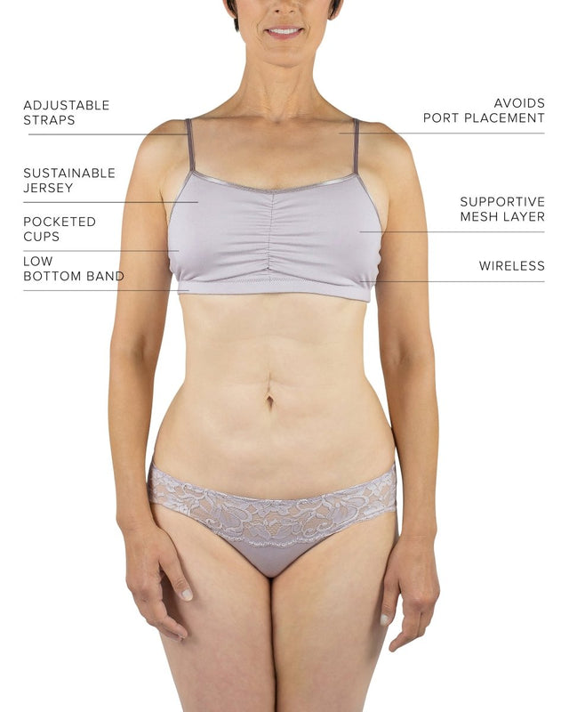 Astrid Jersey Bralette in Mauve