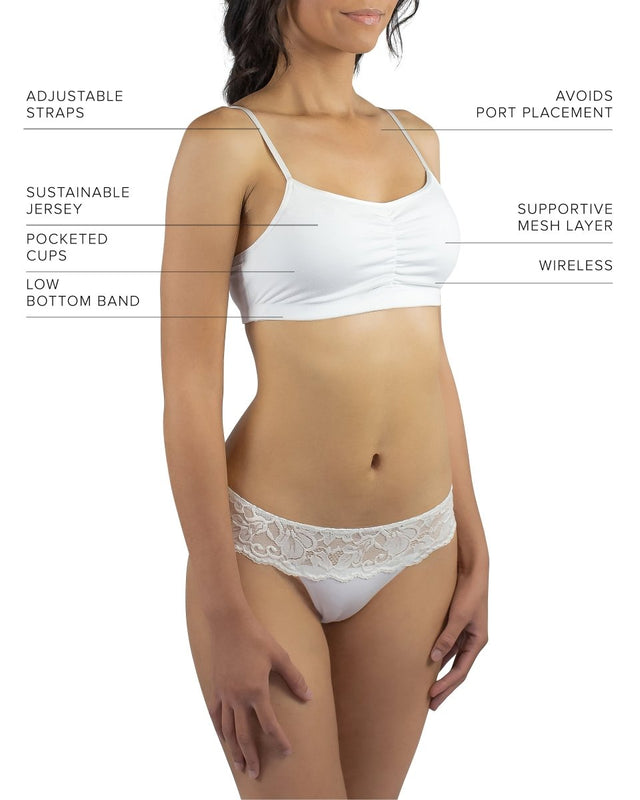 Astrid Jersey Bralette in White