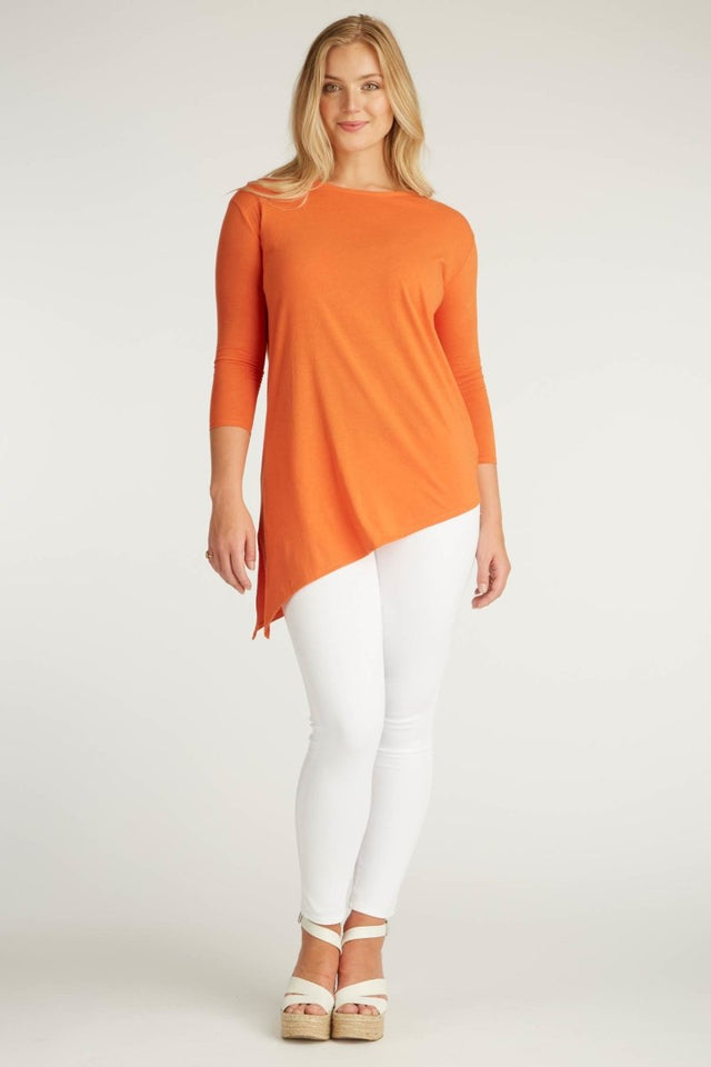 Asymmetrical Tunic in Papaya