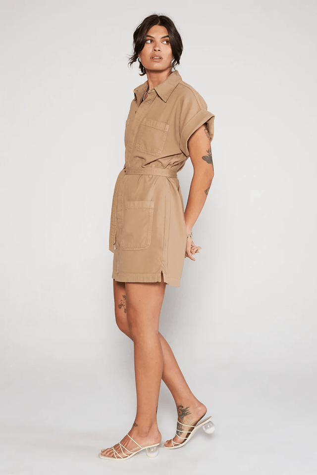Austyn Safari Dress in Cuban Sand