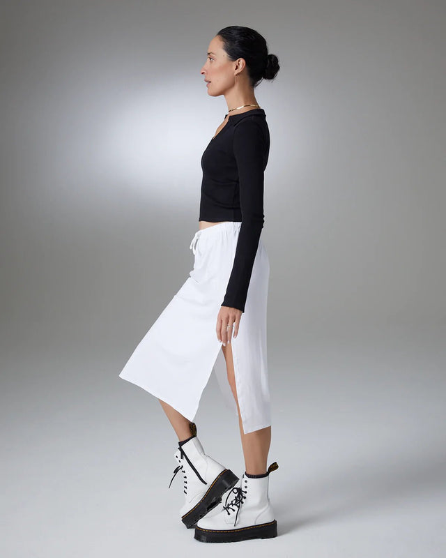 Autumn Midi Skirt in Pearl - Veneka-Sustainable-Ethical-Bottoms-YesAnd Drop Ship