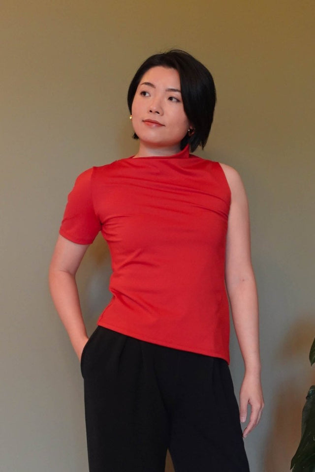 Ava Convertible Top - Fire Red - Veneka-Sustainable-Ethical-Top-Sonderlier