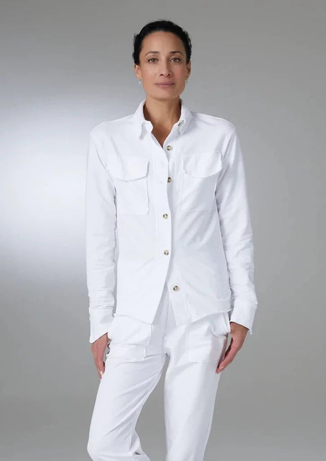 Ava Jacket in Pearl - Veneka-Sustainable-Ethical-Jackets-YesAnd Drop Ship