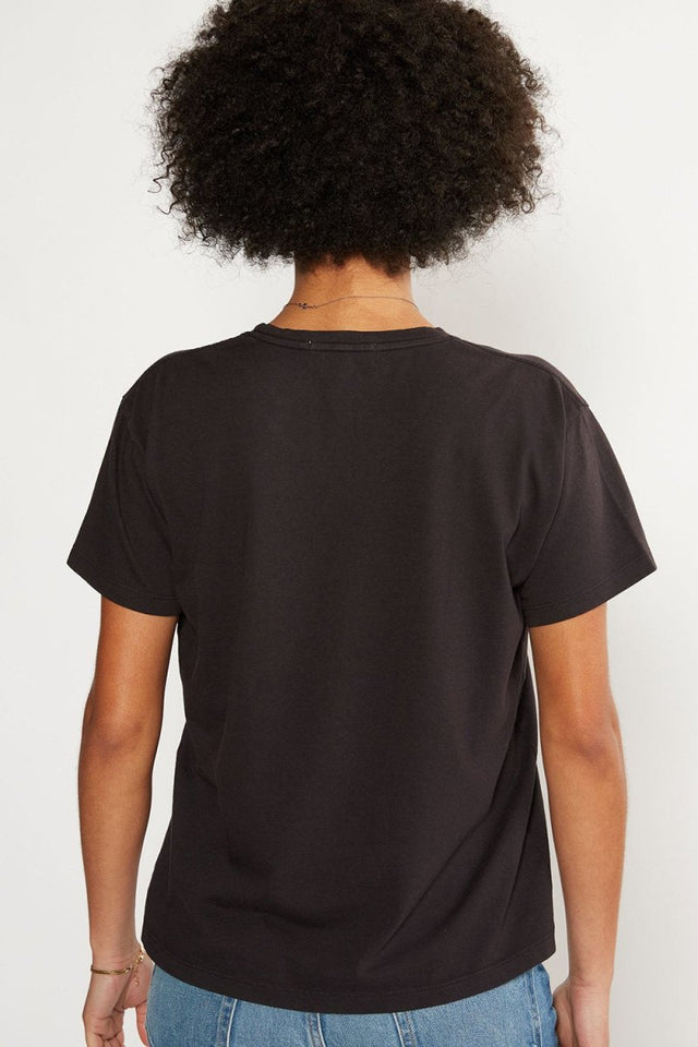 Avril Pocket Tee in Black Beauty - Veneka-Sustainable-Ethical-Tops-Etica Denim Drop Ship
