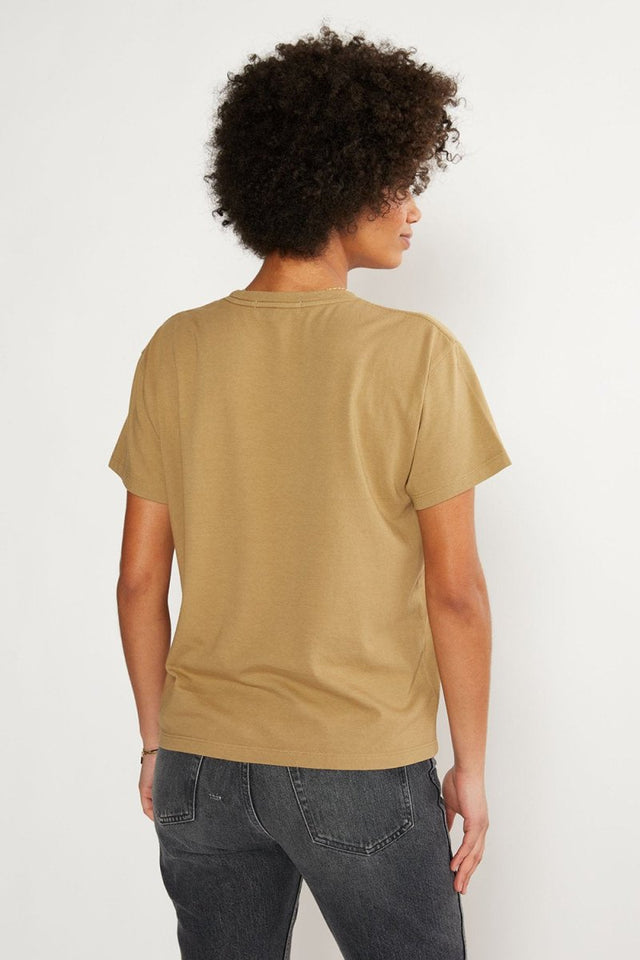 Avril Pocket Tee in Petrified Oak - Veneka-Sustainable-Ethical-Tops-Etica Denim Drop Ship