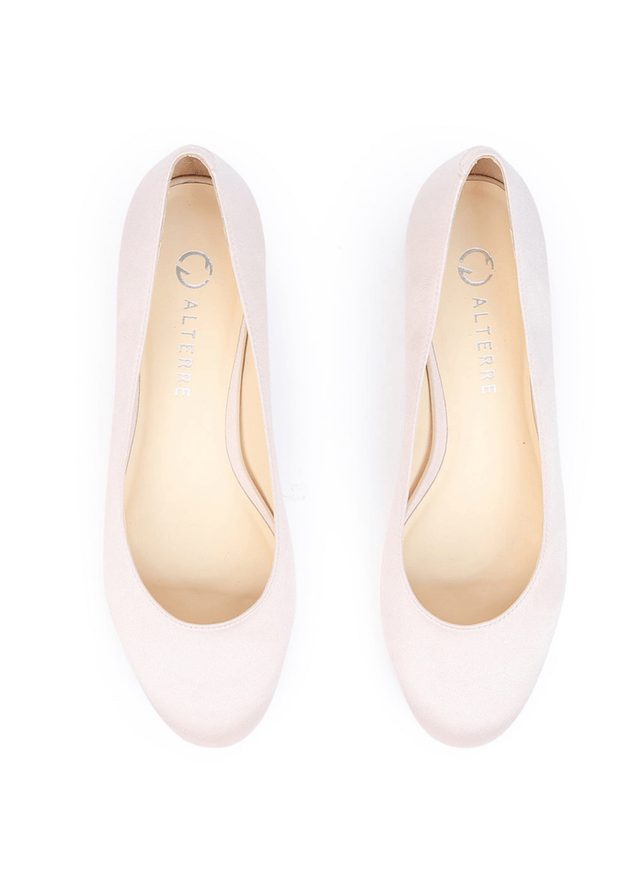Ballet Flat Base in Rose Satin - Veneka-Sustainable-Ethical-Other-Alterre Drop Ship